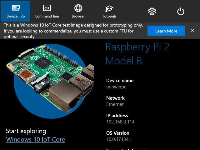 installing windows 10 iot on raspberry pi 3